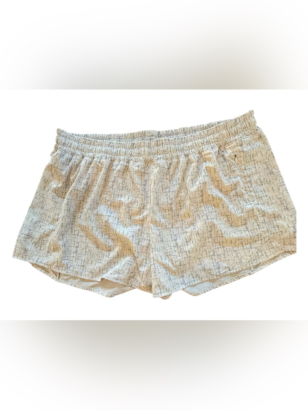 CALIA by Carrie Underwood Cream Patterned Athletic Shorts